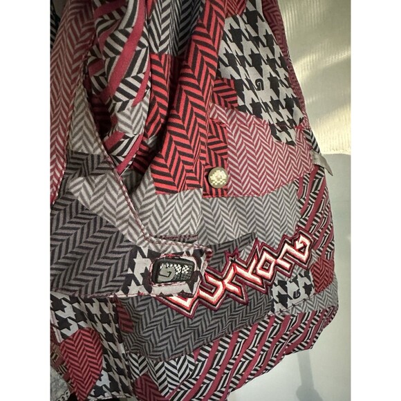 Burton Dryride Apollo Ski Snowboarding Jacket Kids XL Red Grey Check Winter Coat - Picture 9 of 14